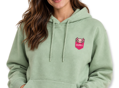Personalized Axolotl Pocket Patch – Custom Name Embroidered Patch