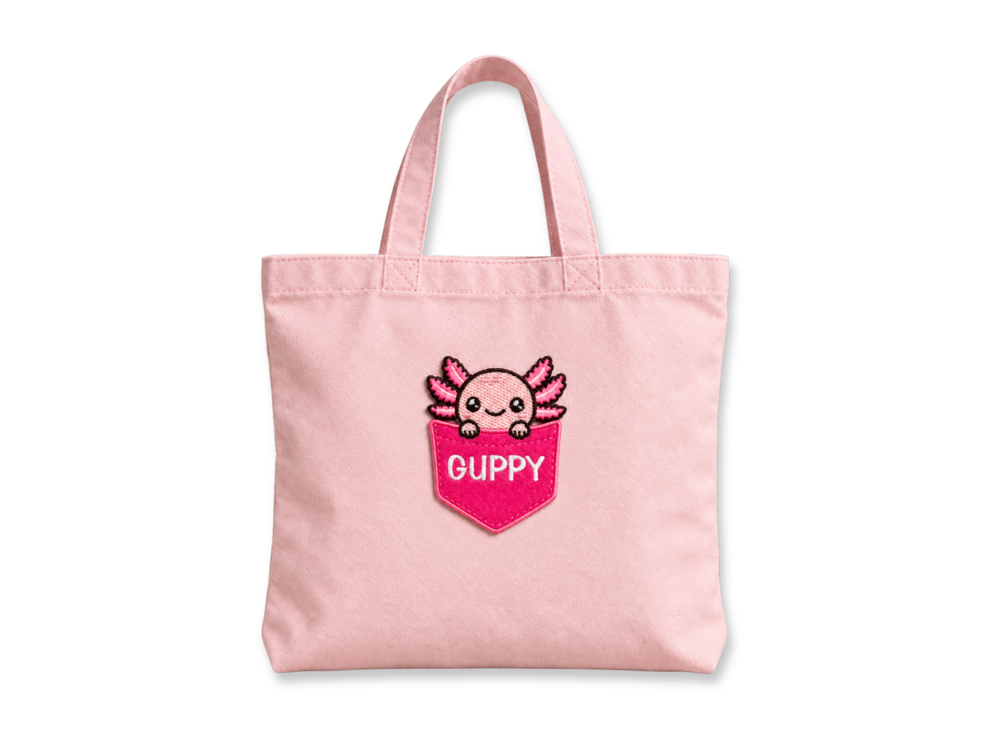 Personalized Axolotl Pocket Patch – Custom Name Embroidered Patch