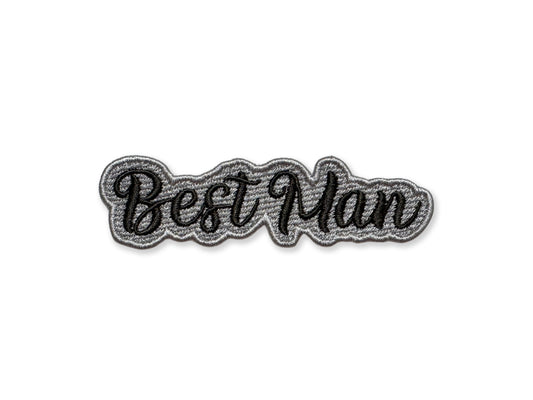 Best Man Embroidered Patch - Customizable Wedding Party Patch