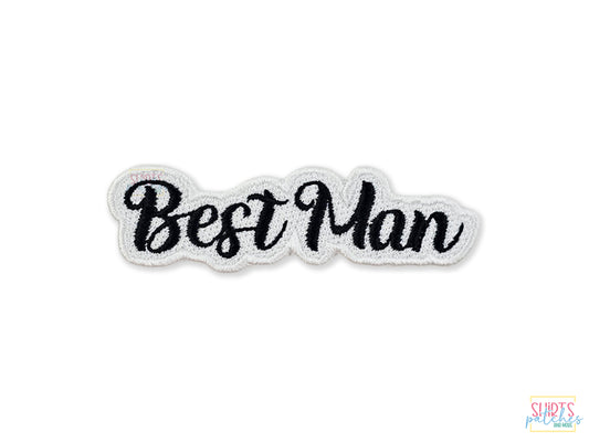 Custom Personalized Embroidered Best Man Patch – Perfect for Wedding Jackets, Bachelor Party Gifts, Keepsakes, and Groom's Right-Hand Man.