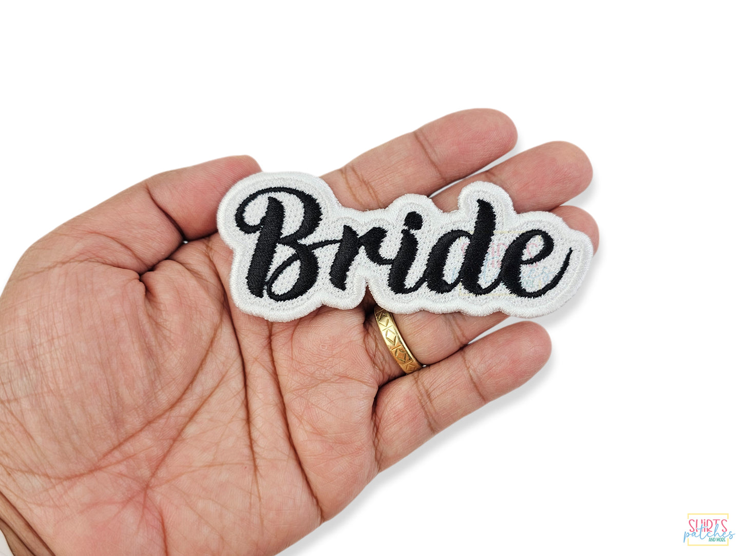 Customizable Embroidered Bride Patch – Perfect for Weddings, Bride-to-Be Outfits, Bridesmaid Gifts, and Bachelorette Party Accessories.