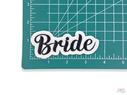 Customizable Embroidered Bride Patch – Perfect for Weddings, Bride-to-Be Outfits, Bridesmaid Gifts, and Bachelorette Party Accessories.