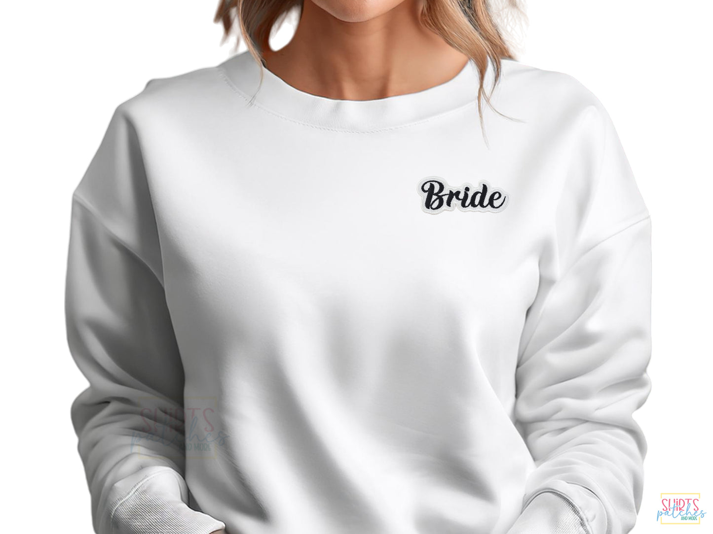 Customizable Embroidered Bride Patch – Perfect for Weddings, Bride-to-Be Outfits, Bridesmaid Gifts, and Bachelorette Party Accessories.