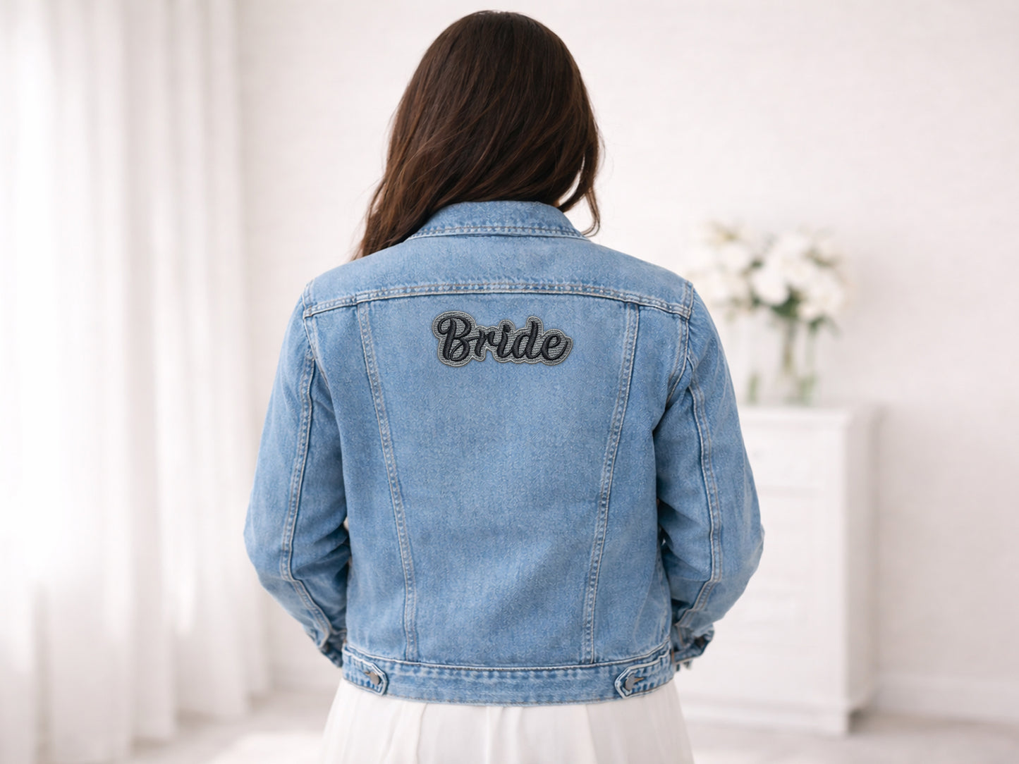 Bride Embroidered Patch - Customizable Wedding Party Patch for Bride