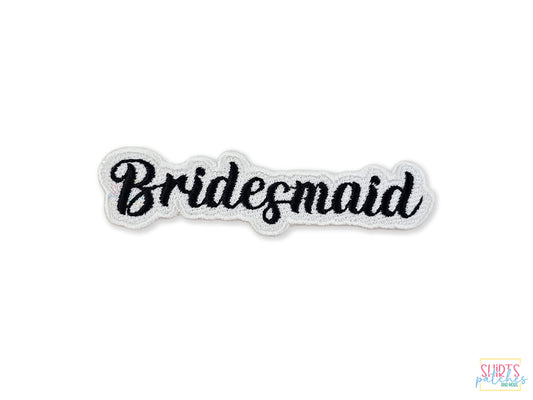 Custom Embroidered Bridesmaid Patch – Ideal for Bridal Party Gifts, Wedding Jackets, Bridesmaid Robes, Bachelorette Outfits, and Keepsakes.