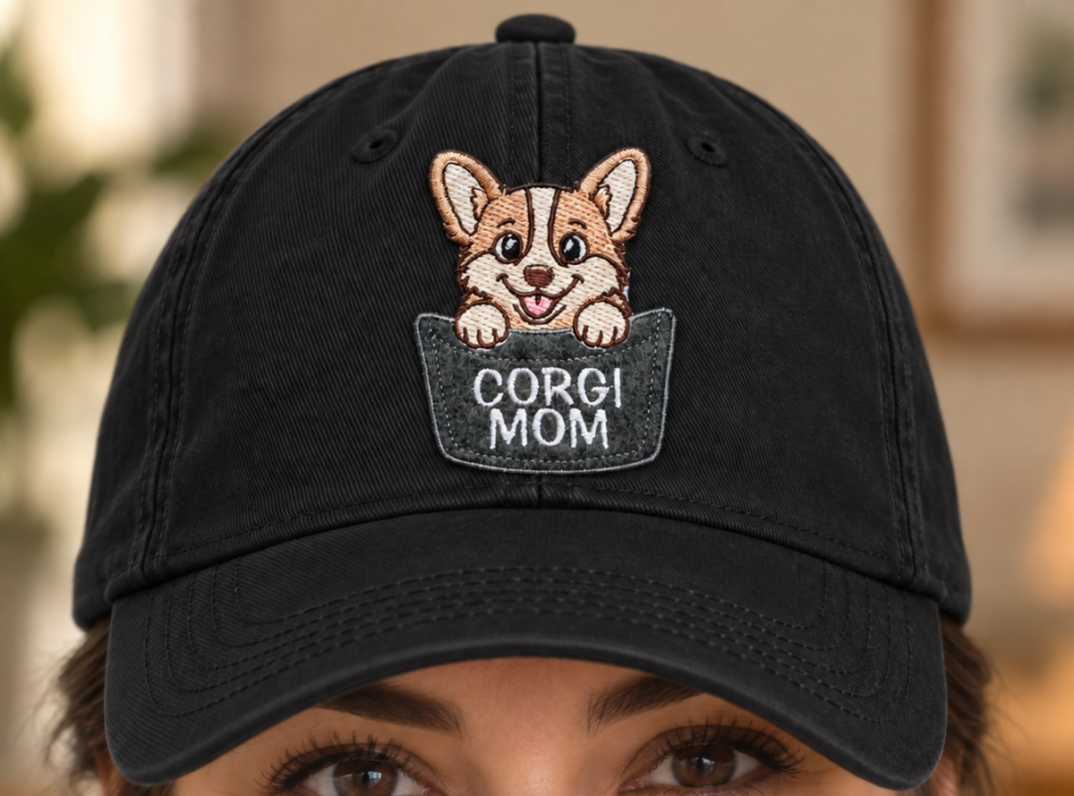 Corgi Mom or Dad Pocket Patch – Embroidered Dog Lover Patch