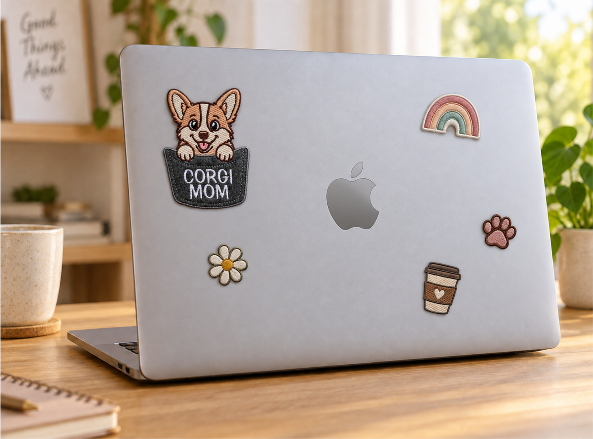 Corgi Mom or Dad Pocket Patch – Embroidered Dog Lover Patch