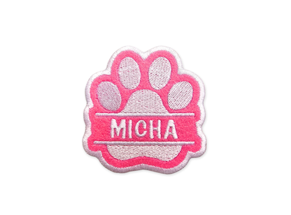 Custom Paw Print Name Patch - Personalized Pet Patch