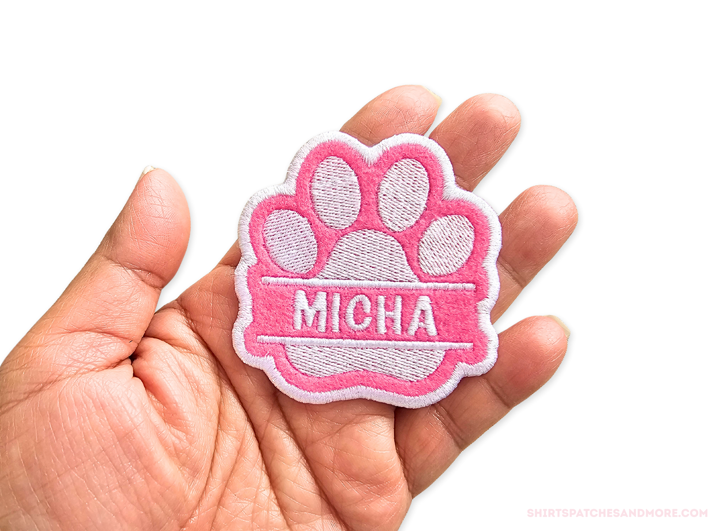 Custom Paw Print Name Patch - Personalized Pet Patch