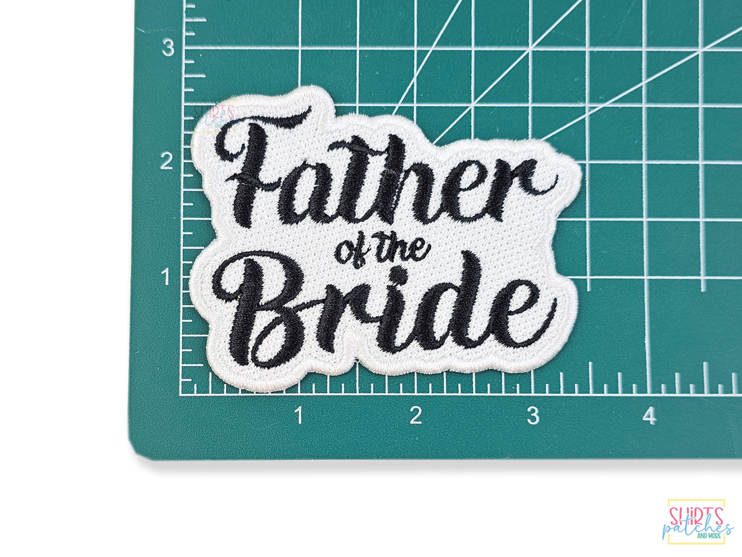 Custom Embroidered Father of the Bride Patch – Ideal for Wedding Day Jackets, Robes, Keepsakes, Special Gifts, and Personalized Accessories.