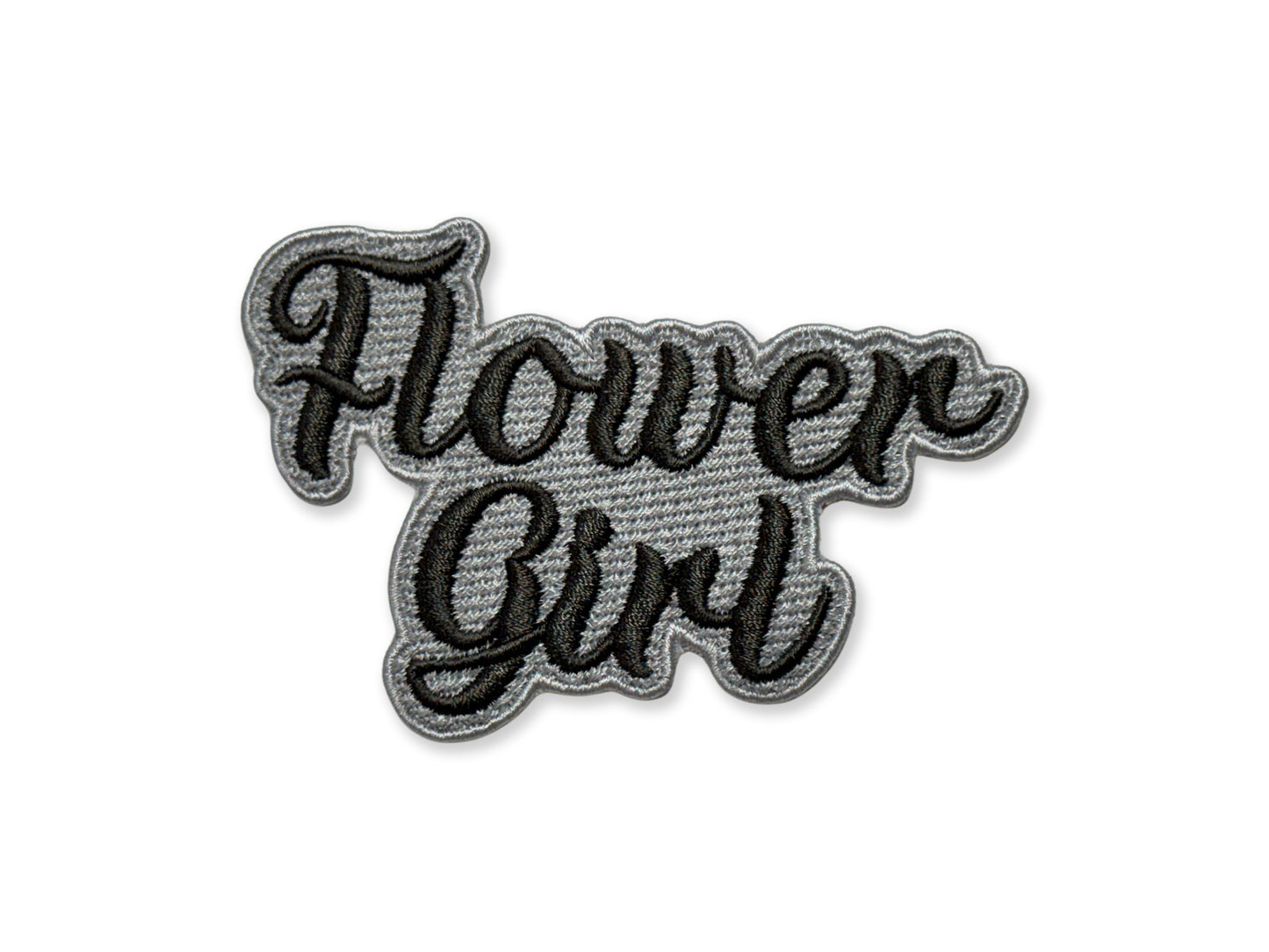 Flower Girl Embroidered Patch - Customizable Wedding Party Patch