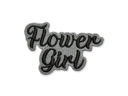 Flower Girl Embroidered Patch - Customizable Wedding Party Patch