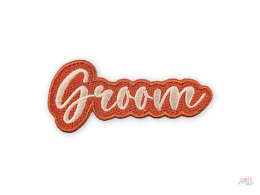 Custom Groom Patch – Perfect for Wedding Day Attire, Bachelor Party Outfits, Honeymoon Luggage, Groom's Robes, and Personalized Gifts.