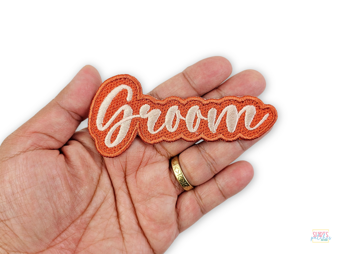 Custom Groom Patch – Perfect for Wedding Day Attire, Bachelor Party Outfits, Honeymoon Luggage, Groom's Robes, and Personalized Gifts.