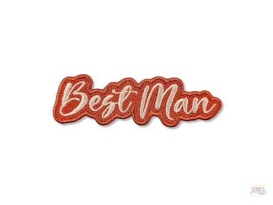 Custom Embroidered Best Man Patch – Ideal for Bachelor Party Gifts, Groomsmen Accessories, Personalized Keepsakes, and Wedding Day Attire.