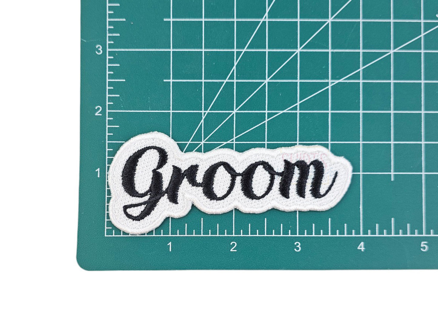 Custom Embroidered Groom Patch. Ideal for Wedding Jackets, Bachelor Party Outfit, Honeymoon Bag, Groom’s Robes, Keepsakes, and Wedding Decor.