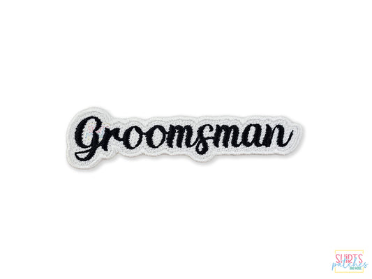 Custom Embroidered Groomsman Patch – Perfect for Wedding Jackets, Groomsmen Gifts, Bachelor Party, and Wedding Day Keepsakes