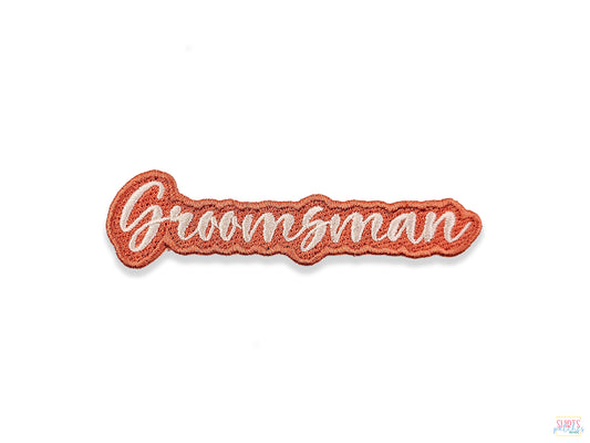 Custom Embroidered Groomsman Patch – Ideal for Wedding Day Attire, Groomsmen Gifts, Bachelor Party Keepsakes, and Personalized Accessories