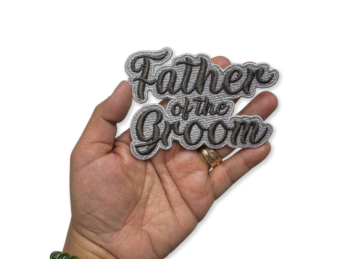 Father of the Groom Embroidered Patch - Customizable Wedding Patch