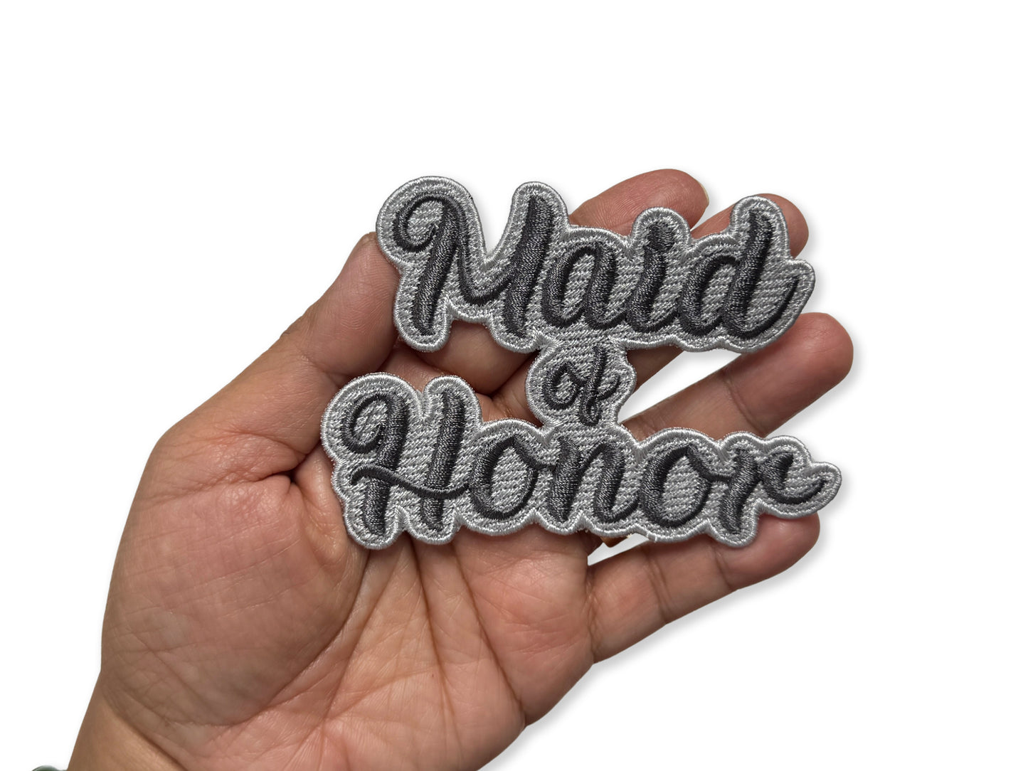 Maid of Honor Embroidered Patch - Customizable Wedding Party Patch