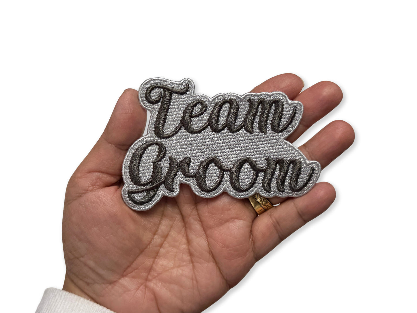 Team Groom Embroidered Patch - Customizable Bachelor Party Patch