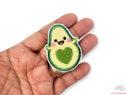 Embroidered Iron-On Kawaii Happy Avocado Patch