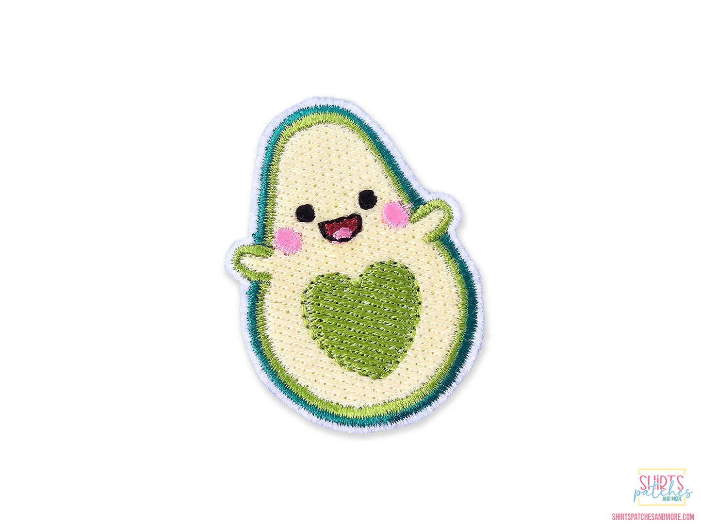 Embroidered Iron-On Kawaii Happy Avocado Patch