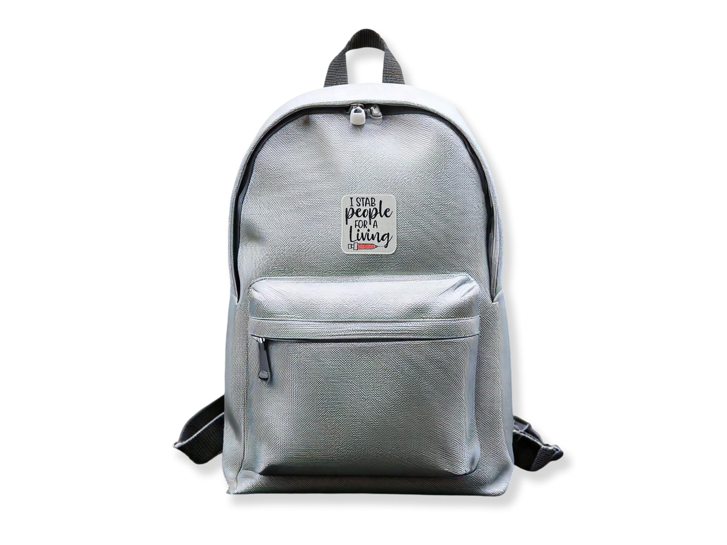 I Stab People for a Living Patch - Funny Nurse Phlebotomist Medical Embroidered Patch