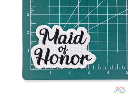 Custom Embroidered Maid of Honor Patch – Perfect for Wedding Jackets, Keepsakes, Bridal Party Gifts, and Special Wedding Day Accessories.