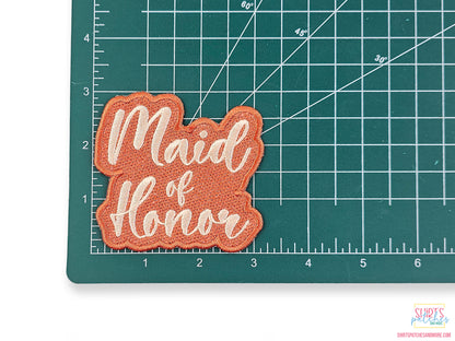 Maid of Honor Embroidered Patch – Perfect for Bridal Party Gifts, Wedding Day Jackets, Memory Keepsakes, and Special Role Recognition