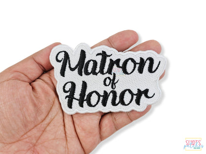 Custom Embroidered Matron of Honor Patch – Perfect for Wedding Jackets, Robes, Keepsakes, and Special Bridal Party Gifts