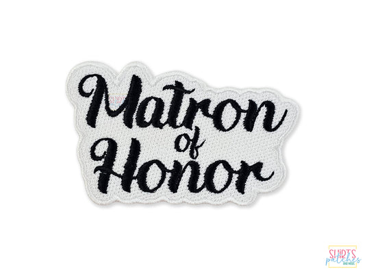 Custom Embroidered Matron of Honor Patch – Perfect for Wedding Jackets, Robes, Keepsakes, and Special Bridal Party Gifts