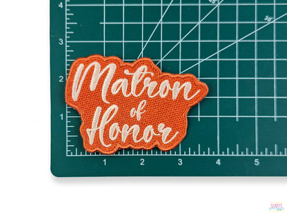 Personalized Matron of Honor Embroidered Patch – Ideal for Wedding Robes, Jackets, Bridal Party Gifts, and a Meaningful Keepsake