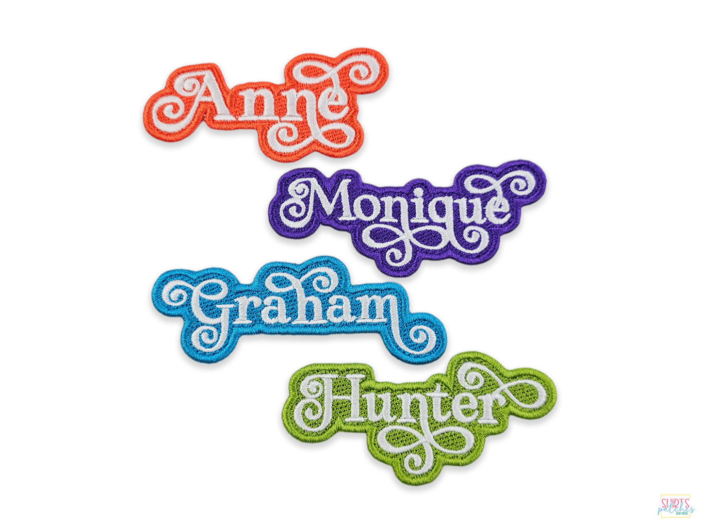 Personalized Embroidered "Monique" Name Patch. Perfect For Jackets, Bags, Hats And More. Iron-On, Stick-On, Sew-On, Hook and Loop Patch.