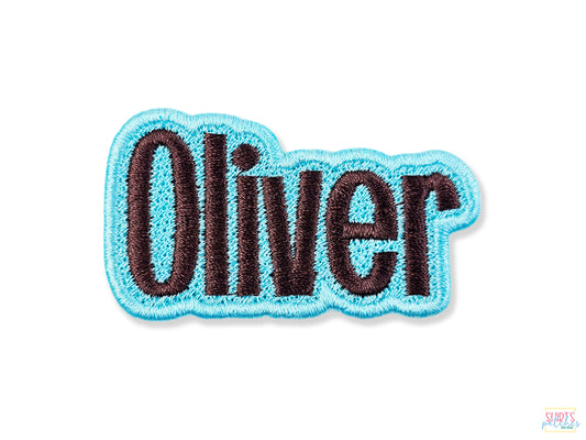 Personalized 'Oliver' Embroidered Name Patch - Custom Name Patch for Backpacks, Jackets, Uniforms, Christmas Stockings, Baseball Hats & More