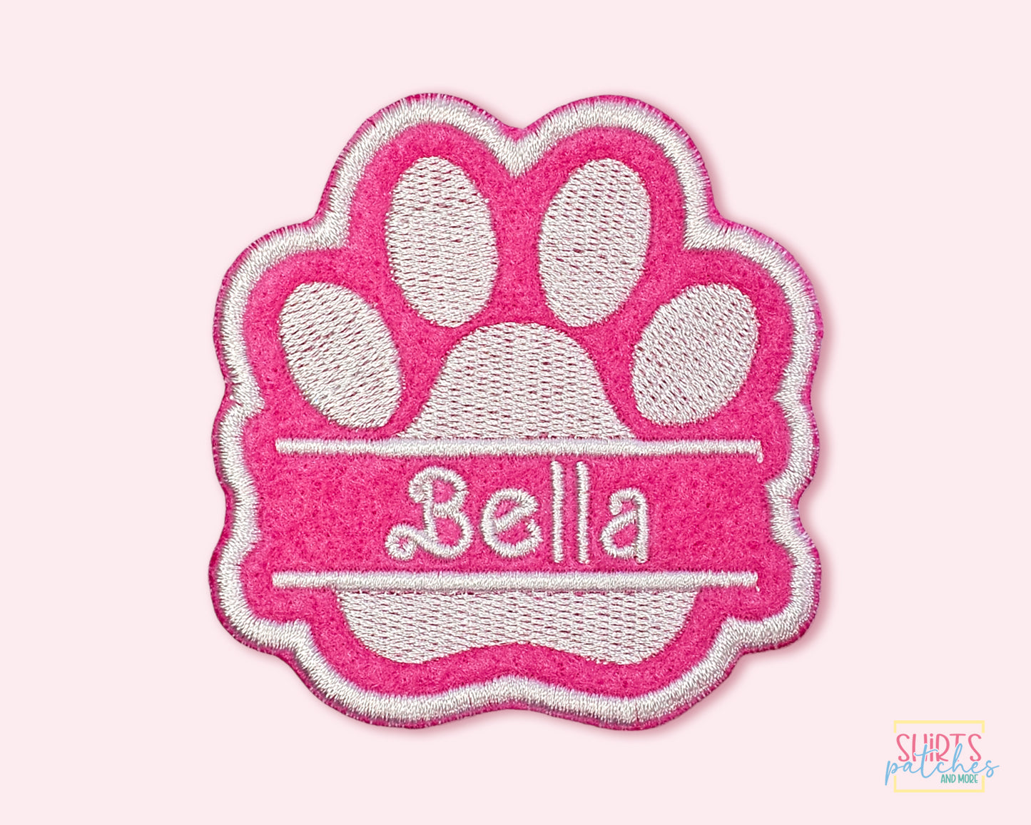 Embroidered Customizable and Personalized Paw Print Patch