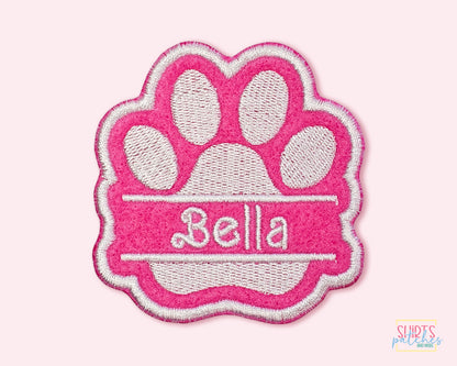 Embroidered Customizable and Personalized Paw Print Patch