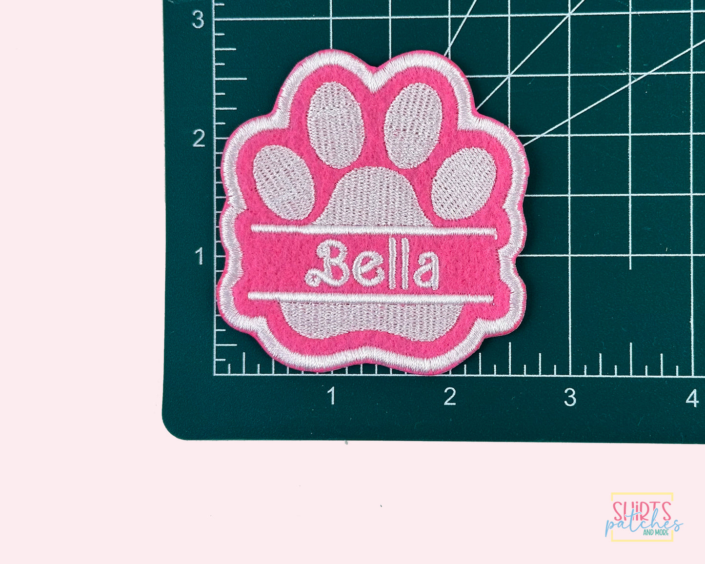 Embroidered Customizable and Personalized Paw Print Patch