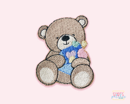 Cute Bear Patch - Embroidered Iron On Patch