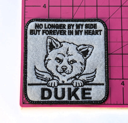 Custom Embroidered Iron-On Akita Dog Memorial Patch