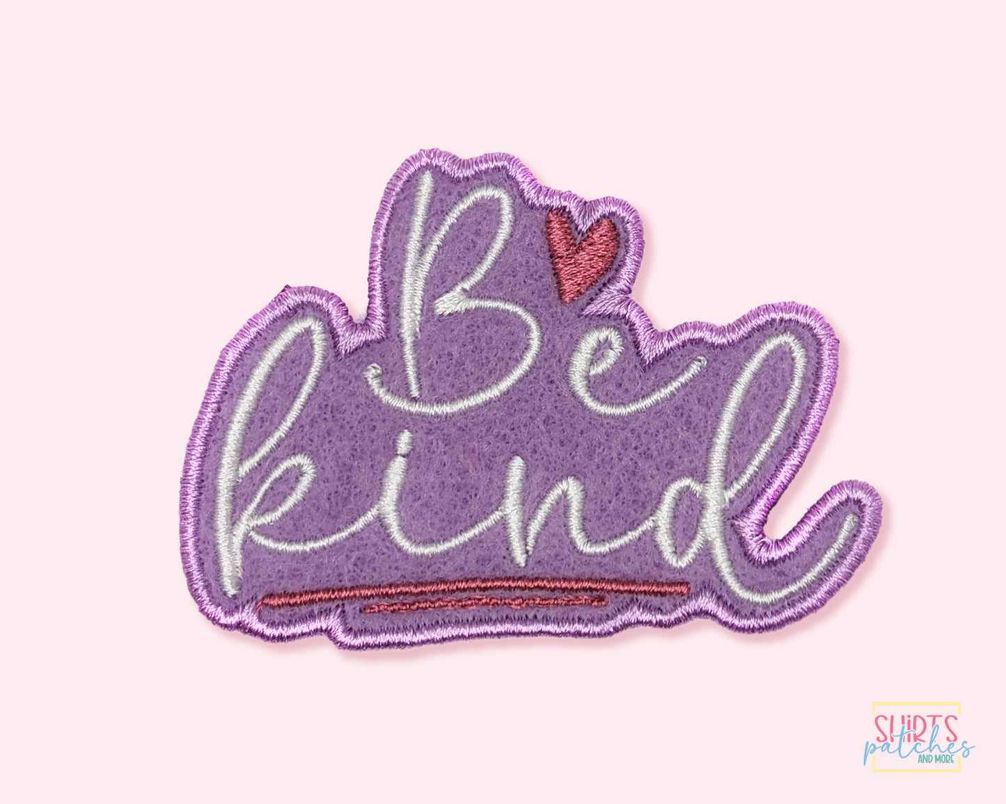 Custom Embroidered "Be Kind" Iron-On Or Hook And Loop Patch