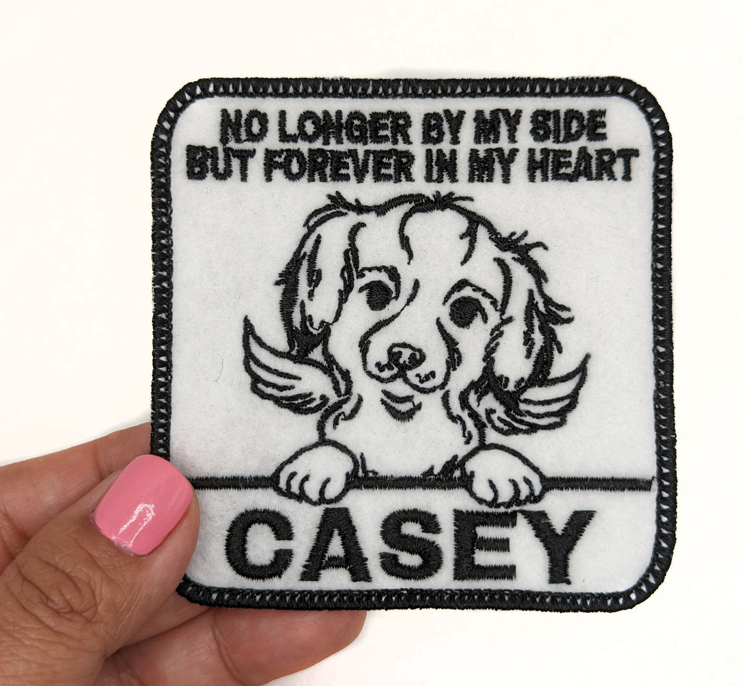 Custom Embroidered Iron-On Bernese Mountain Memorial Patch