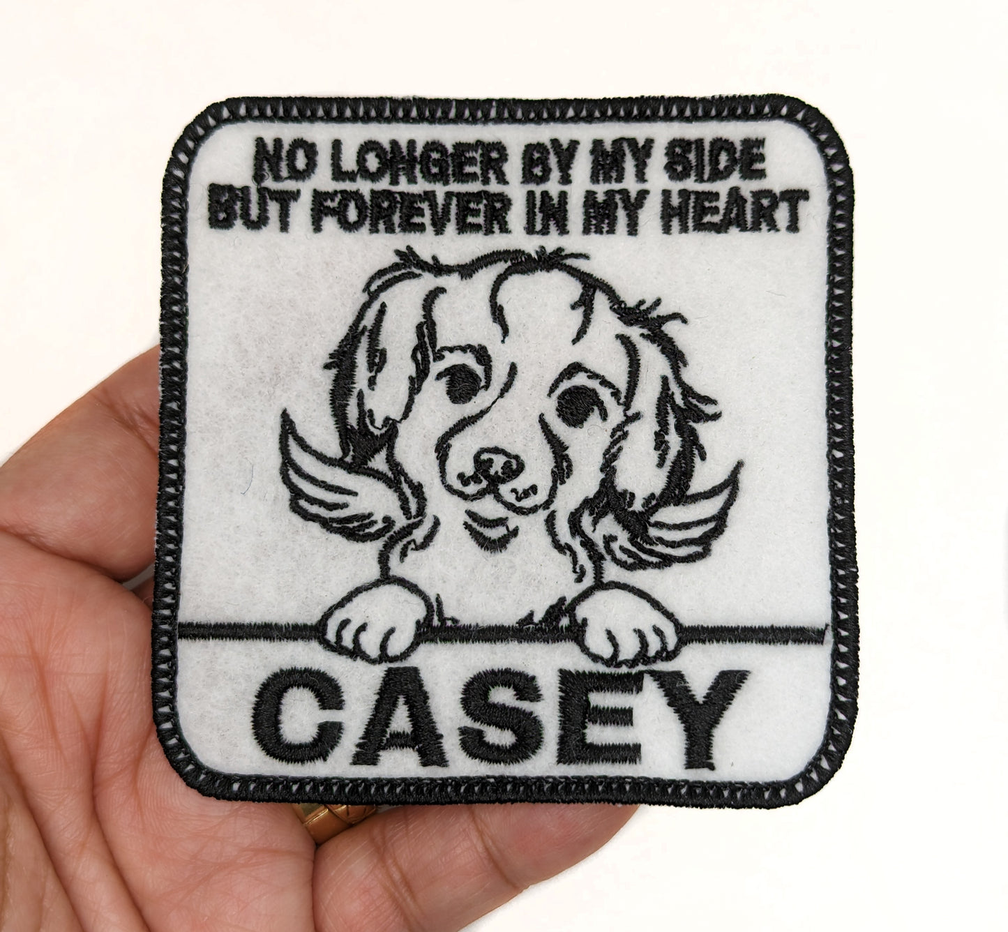 Custom Embroidered Iron-On Bernese Mountain Memorial Patch