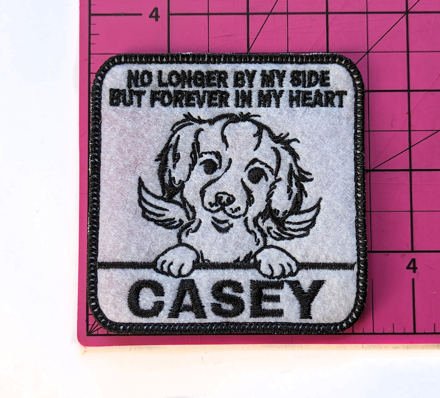 Custom Embroidered Iron-On Bernese Mountain Memorial Patch