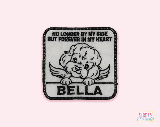 Custom Embroidered Iron-On Bichon Frise Memorial Patch