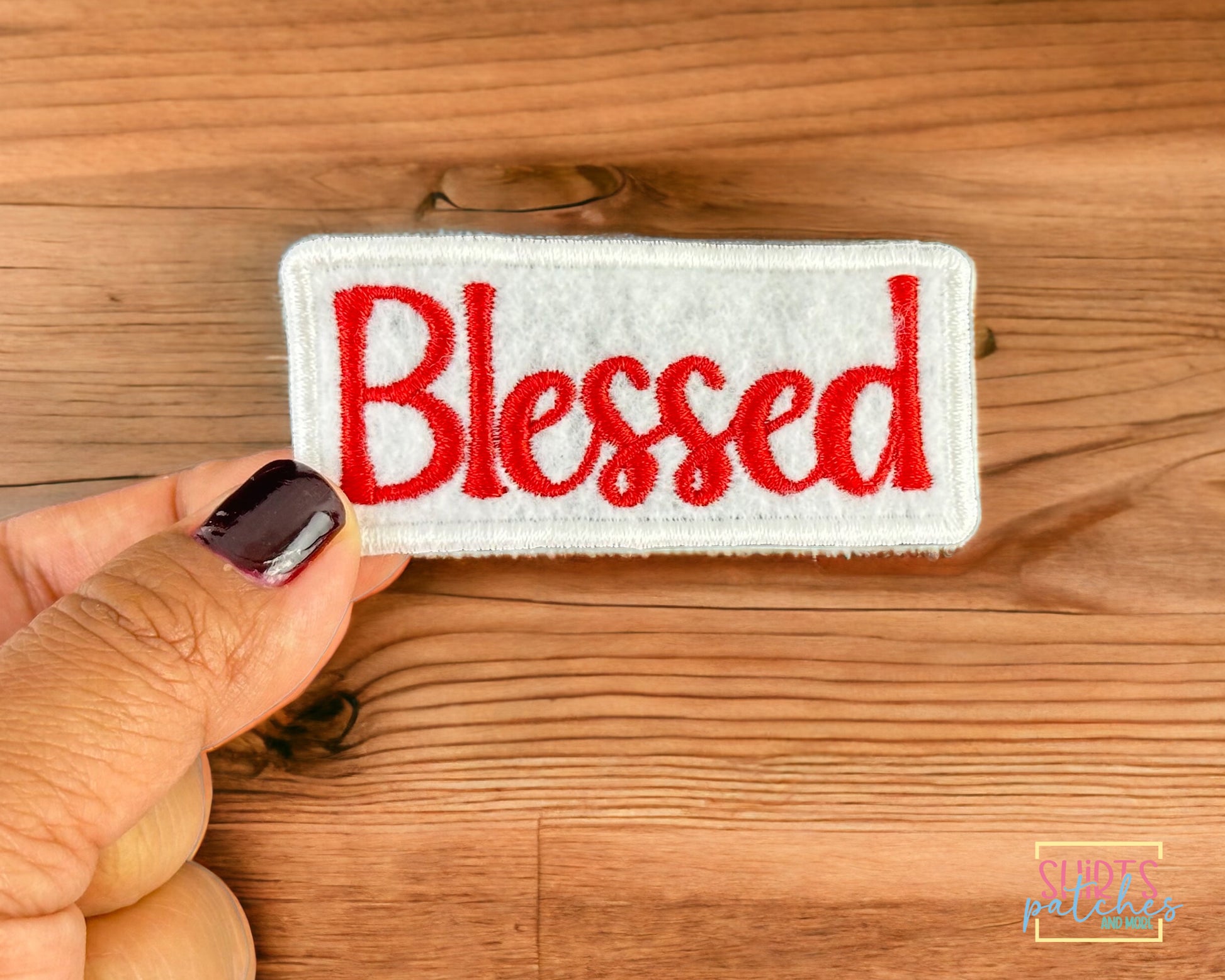 Customizable Embroidered Blessed Patch. Inspirational Patch