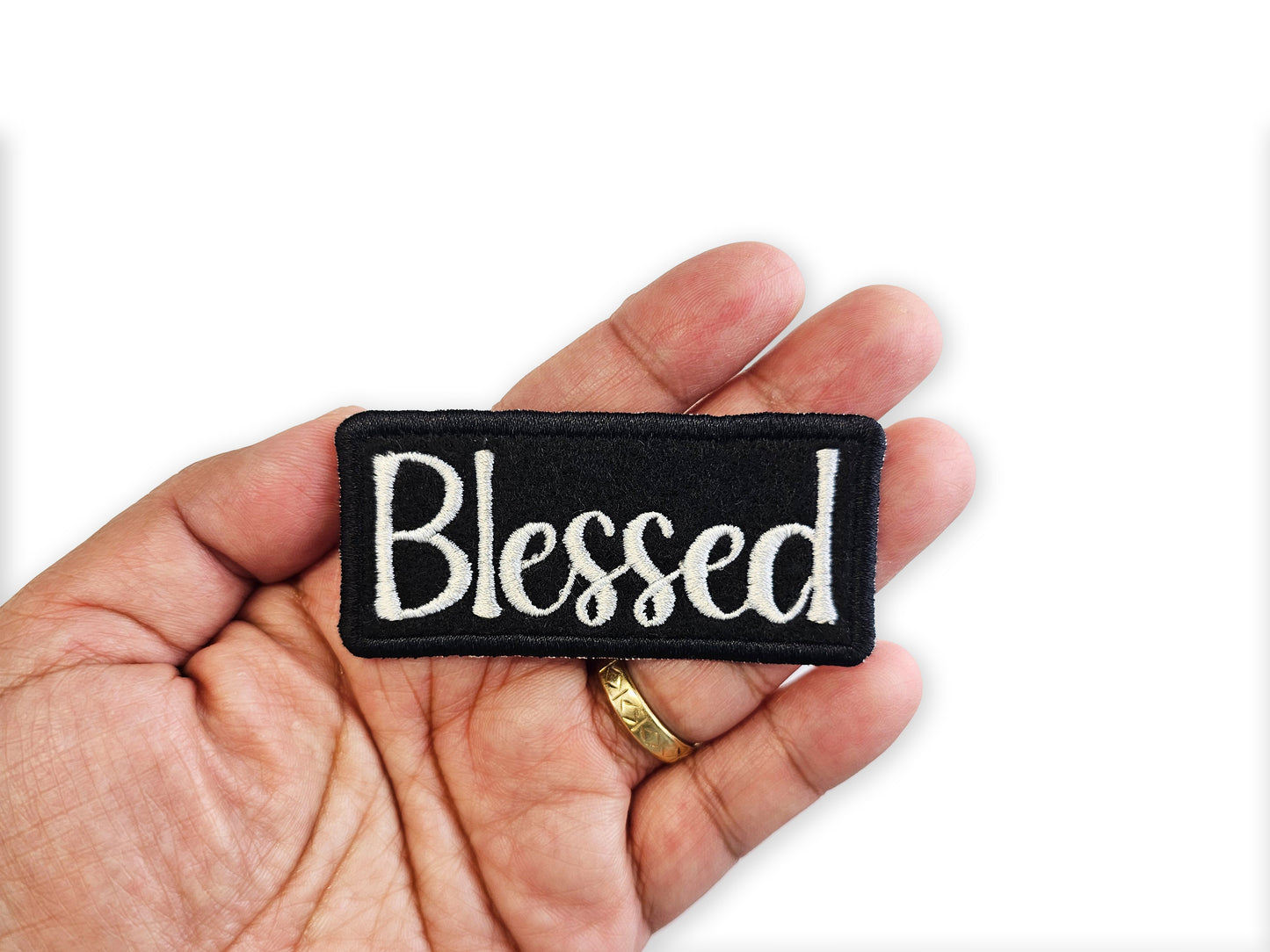Blessed Embroidered Patch - Customizable Iron-On Sew-On