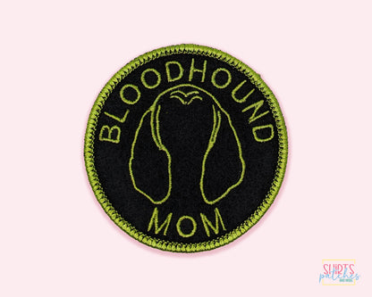 Bloodhound Mom Patch - Custom Iron On Or Hook And Loop Backing