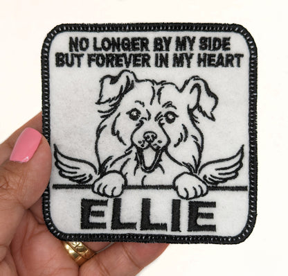 Custom Embroidered Iron-On Border Collie Memorial Patch