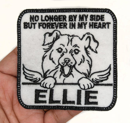 Custom Embroidered Iron-On Border Collie Memorial Patch